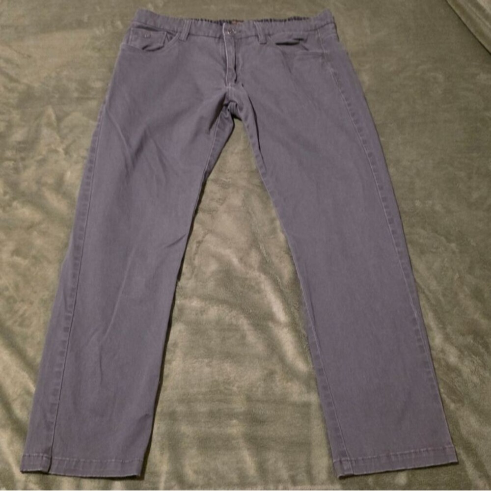 Cotton & Silk Brand Men's Chino Pants Grey Size US 38/EU 54 98% Cotton